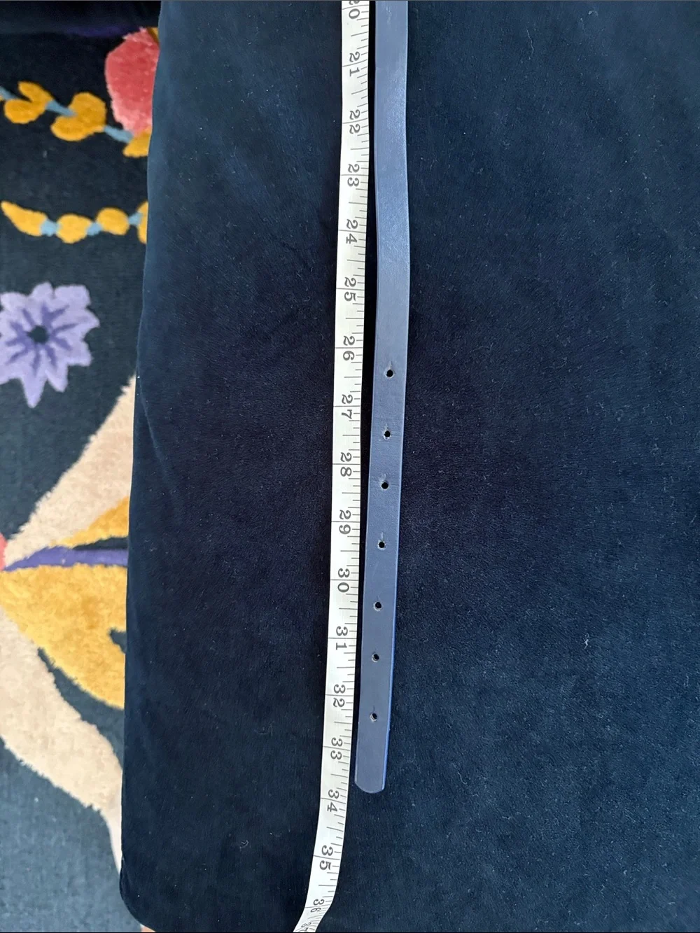 Navy Blue Bow Belt size XS/S 33.5” total